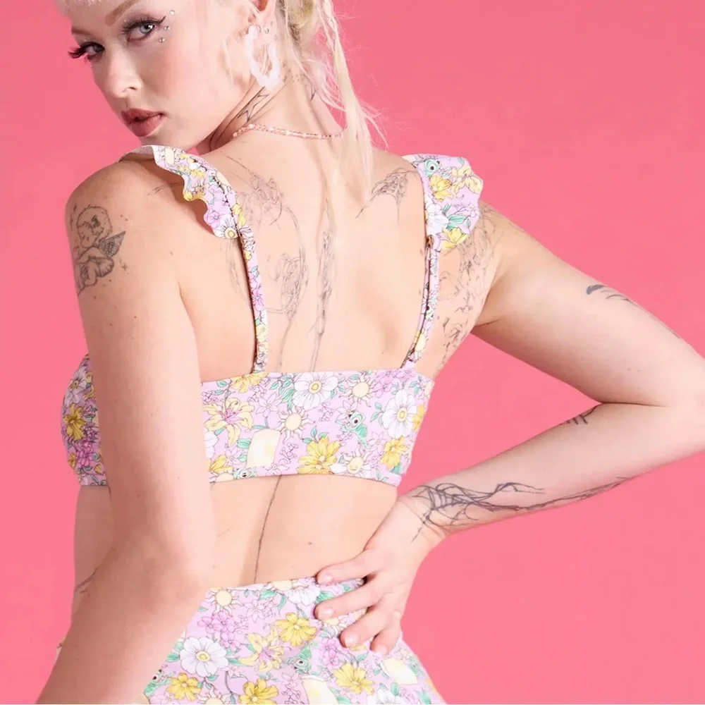 Disney Tangled Ruffle‎ Skirted Swim Bottoms & Top Hot Topic